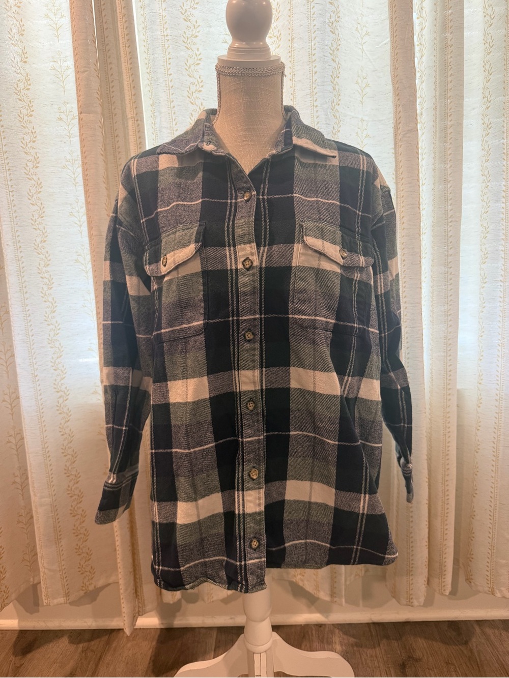 Natural Reflections Plaid Button-Down Shirt